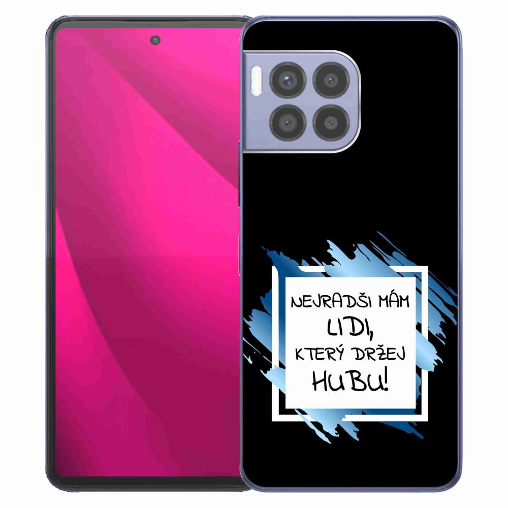 Gelový kryt mmCase na T-Mobile T Phone 2 Pro - vtipný text 7 bíločerné pozadí