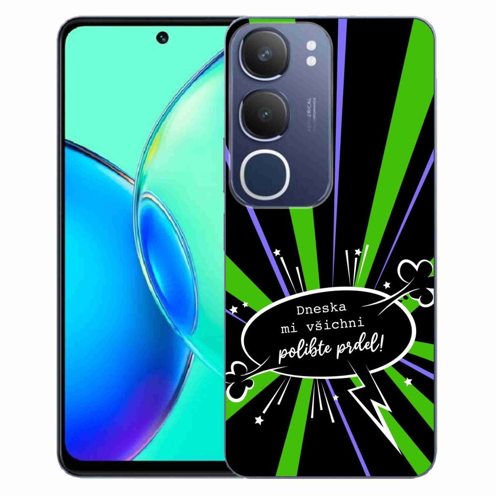 Gelový kryt mmCase na Vivo Y19s - vtipný text 15 černé pozadí