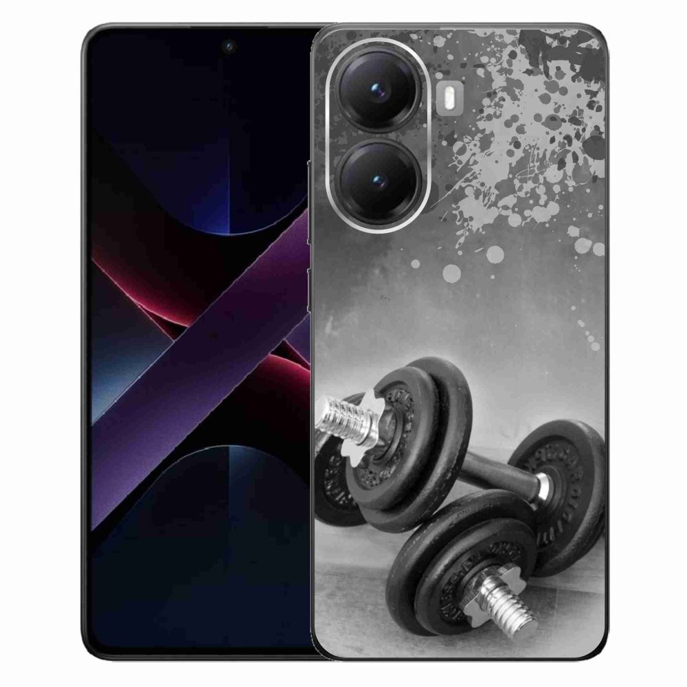 Gelový kryt mmCase na Xiaomi Poco X7 Pro 5G - činky 1