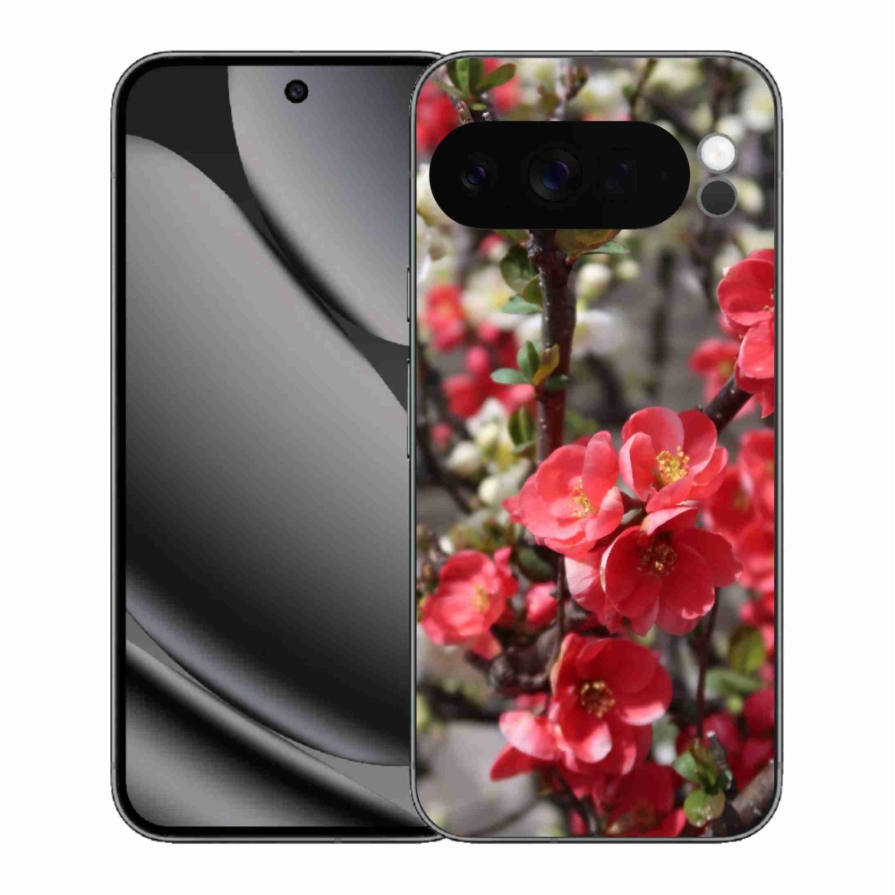 Gelový kryt mmCase na Google Pixel 10 Pro XL - červené květy