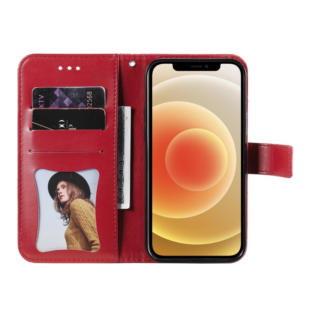 Mandala knížkové pouzdro na Vivo V50 Lite 4G/5G - červené