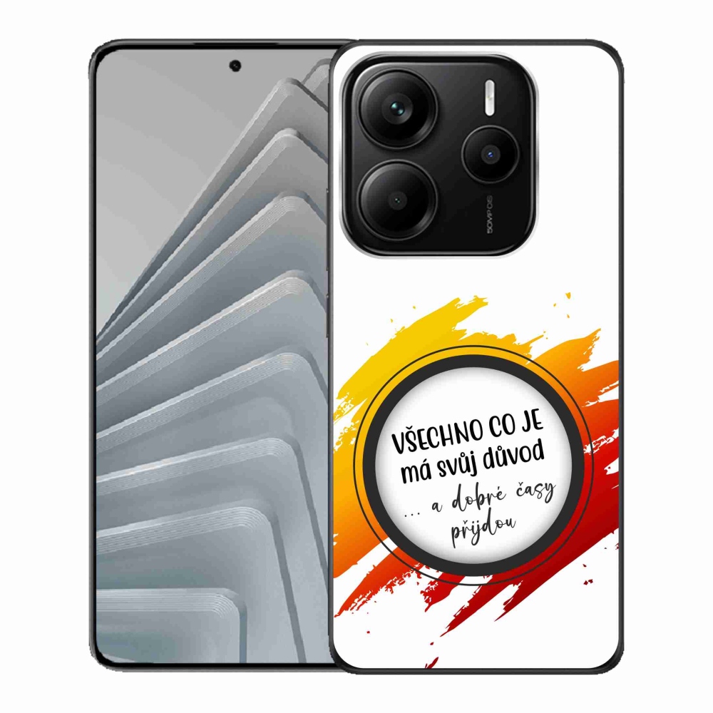 Gelový kryt mmCase na Xiaomi Redmi Note 14 5G - legendy v únoru žluté pozadí