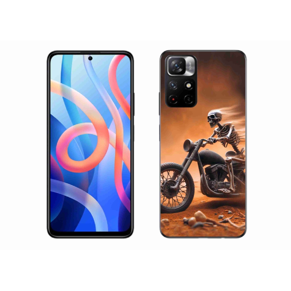 Gelový kryt mmCase na Xiaomi Redmi Note 11S 5G - kostra na motorce