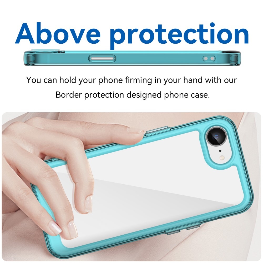 Gelový obal s pevnými zády na iPhone 16e - světlemodrý