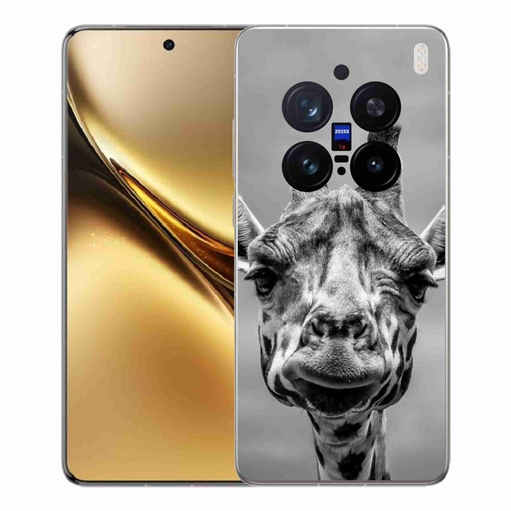 Gelový kryt mmCase na Vivo X200 Pro 5G - černobílá žirafa