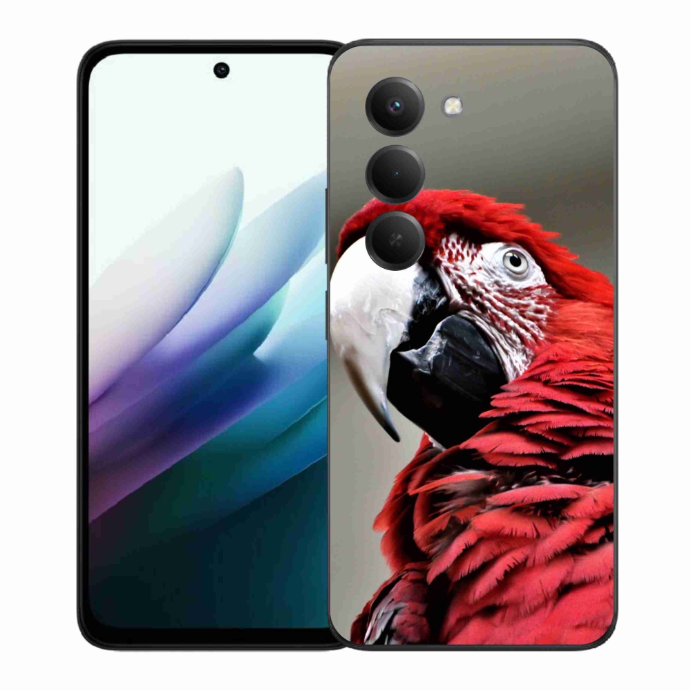 Gelový kryt mmCase na Xiaomi Redmi 15 4G/5G (171mm) - papoušek ara červený
