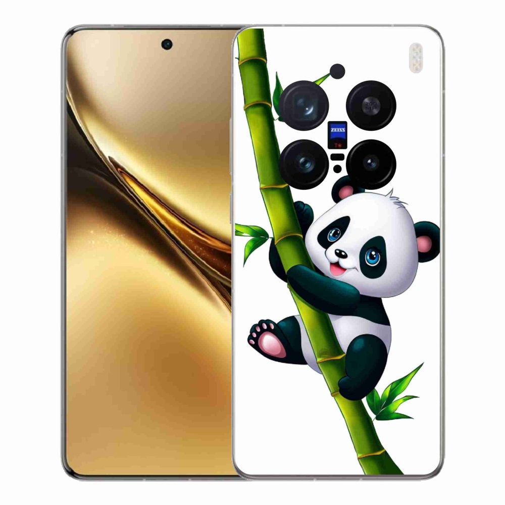 Gelový kryt mmCase na Vivo X200 Pro 5G - panda na bambusu