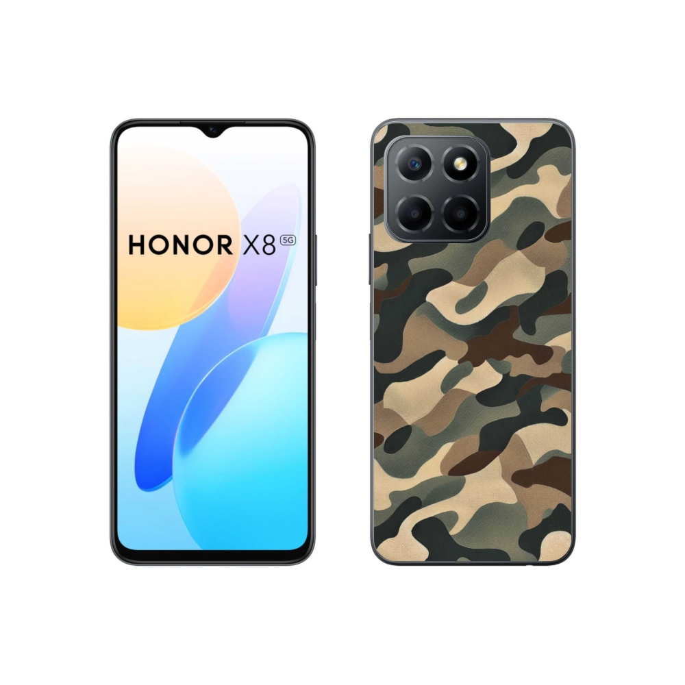 Gelový kryt mmCase na Honor X8 5G/70 Lite 5G - maskáčový vzor 11