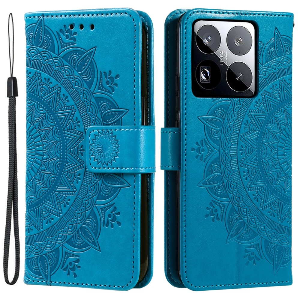 Mandala knížkové pouzdro na Xiaomi 15 Pro - modré