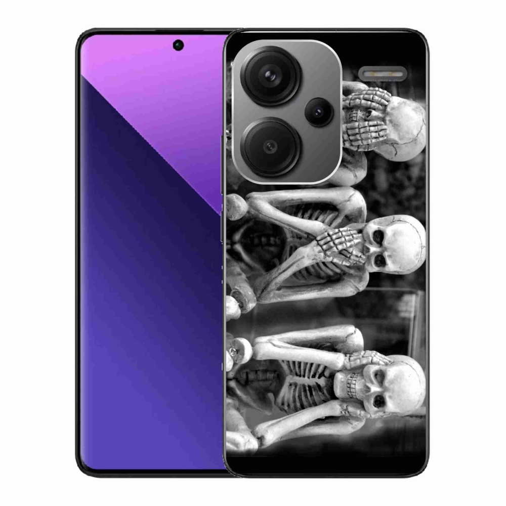 Gelový kryt mmCase na Xiaomi Redmi Note 13 Pro+ 5G - kostlivci