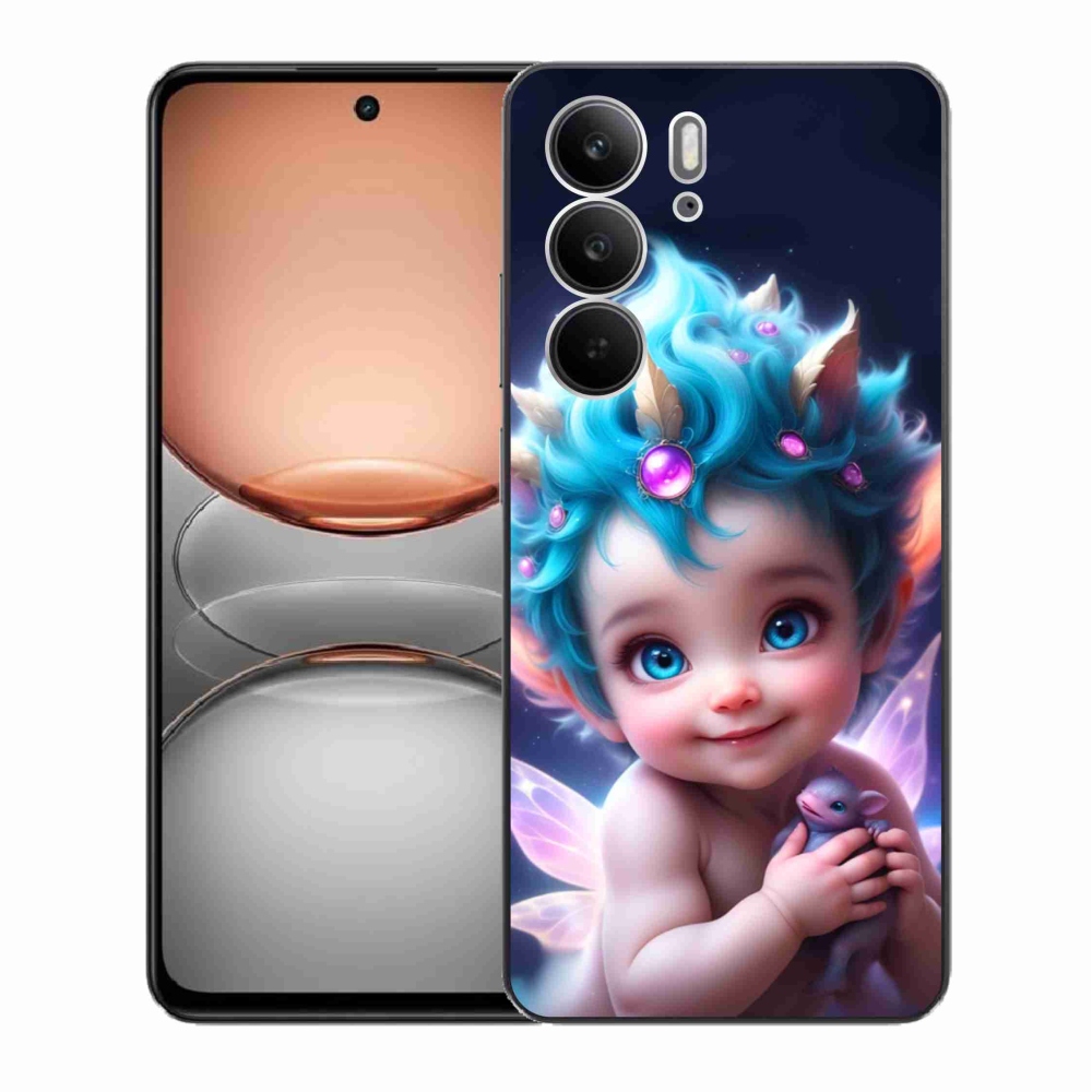Gelový kryt mmCase na Realme C75 - dítě s motýlími křídly