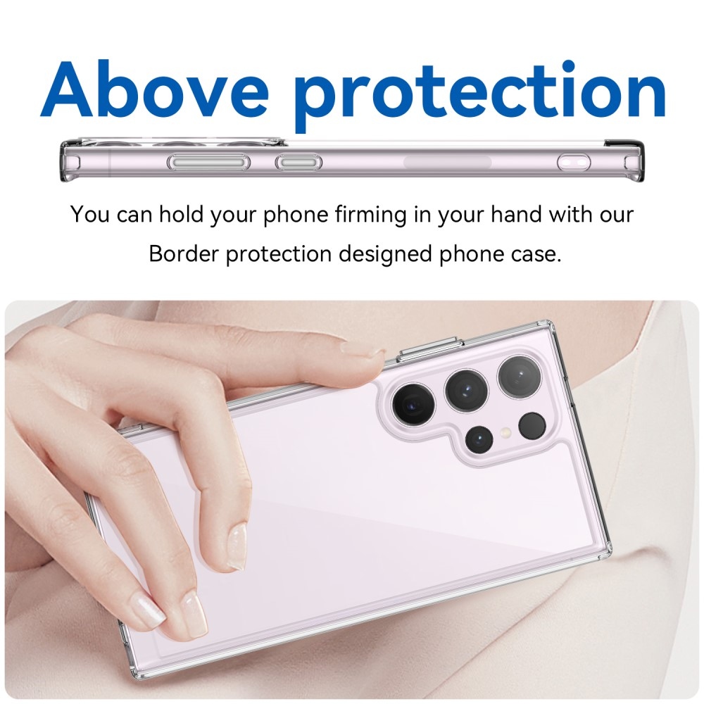 Gelový obal s pevnými zády na Samsung Galaxy S24 Ultra - průhledný