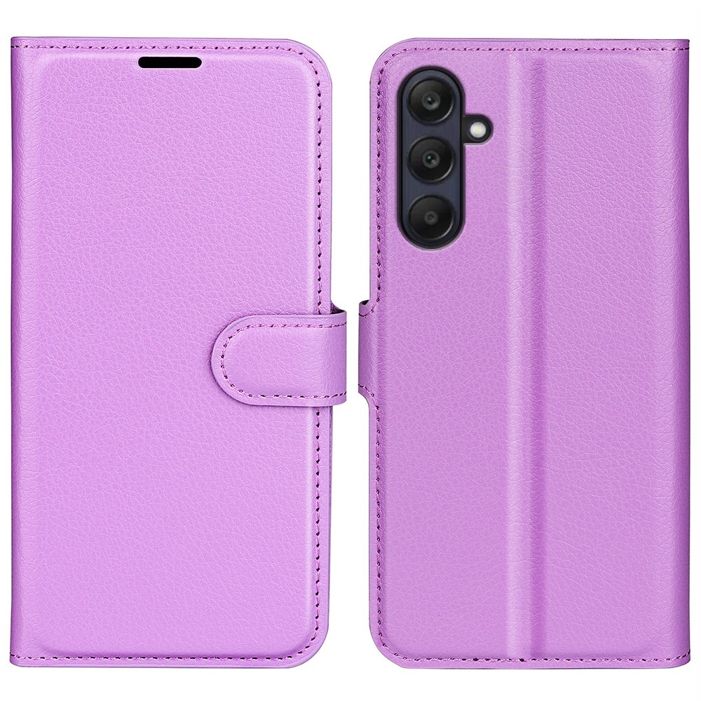 Litchi knížkové pouzdro na Samsung Galaxy A26 5G - fialové