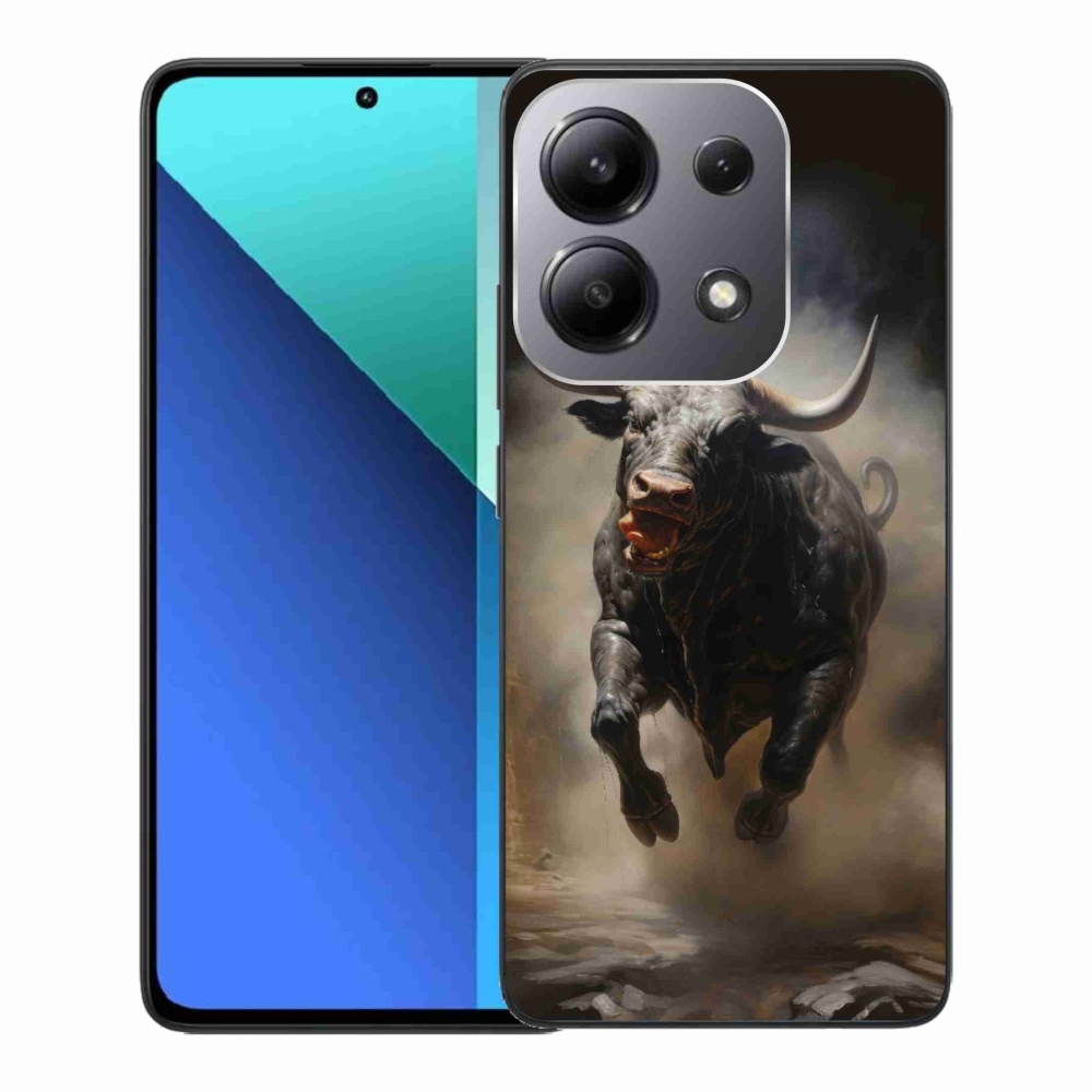 Gelový kryt mmCase na Xiaomi Redmi Note 13 - rozzuřený býk