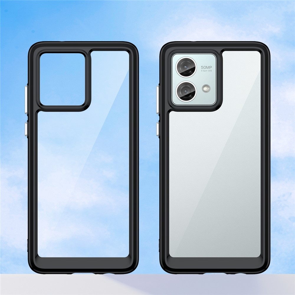 Gelový obal s pevnými zády na Motorola Moto G84 5G - černý