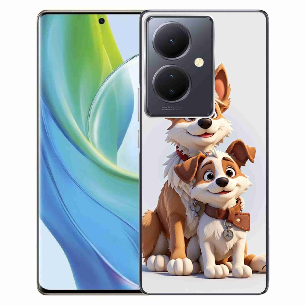 Gelový kryt mmCase na Vivo V29 Lite 5G - kreslení psi