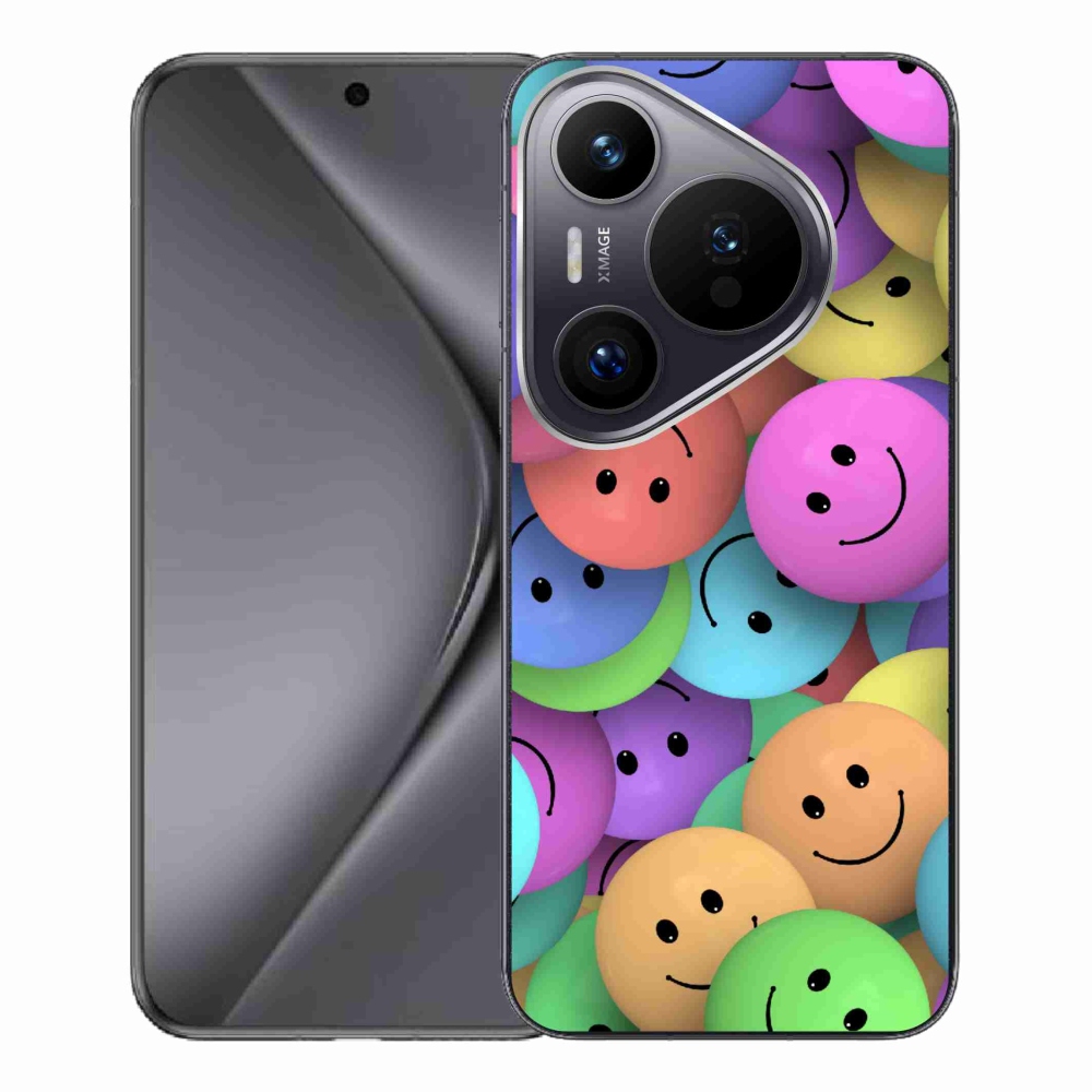 Gelový kryt mmCase na Huawei Pura 70 Pro - barevní smajlíci