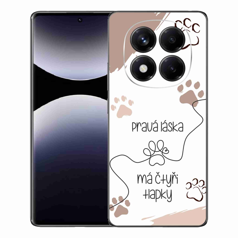 Gelový kryt mmCase na Xiaomi Redmi Note 14 Pro - psí motiv 1 bílé pozadí