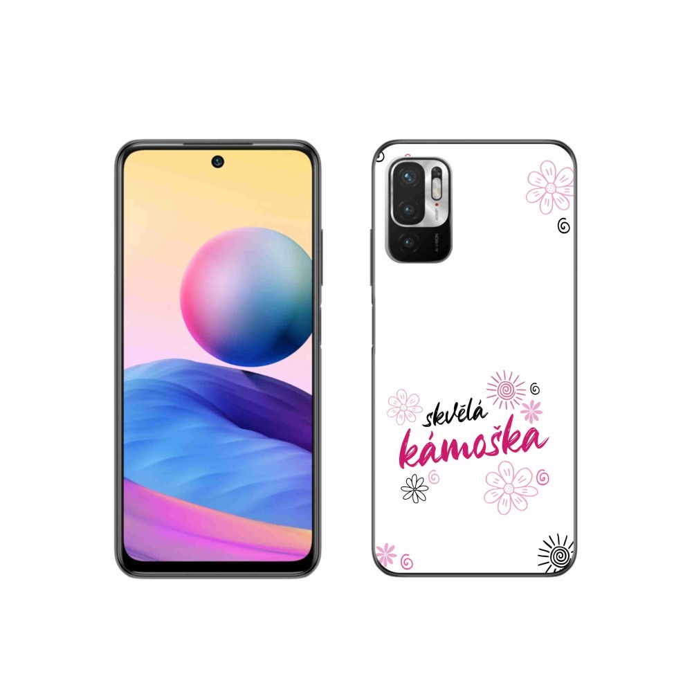 Gelový kryt mmCase na Xiaomi Redmi Note 10 5G - skvělá kámoška bílé pozadí