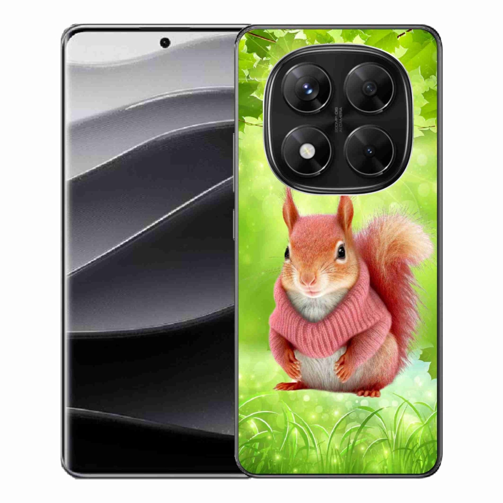 Gelový kryt mmCase na Xiaomi Redmi Note 14 Pro 5G/Poco X7 5G - veverka ve svetru