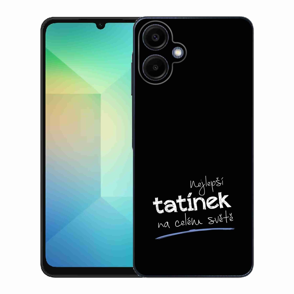 Gelový kryt mmCase na Samsung Galaxy A06 4G - nejlepší tatínek 4 černé pozadí