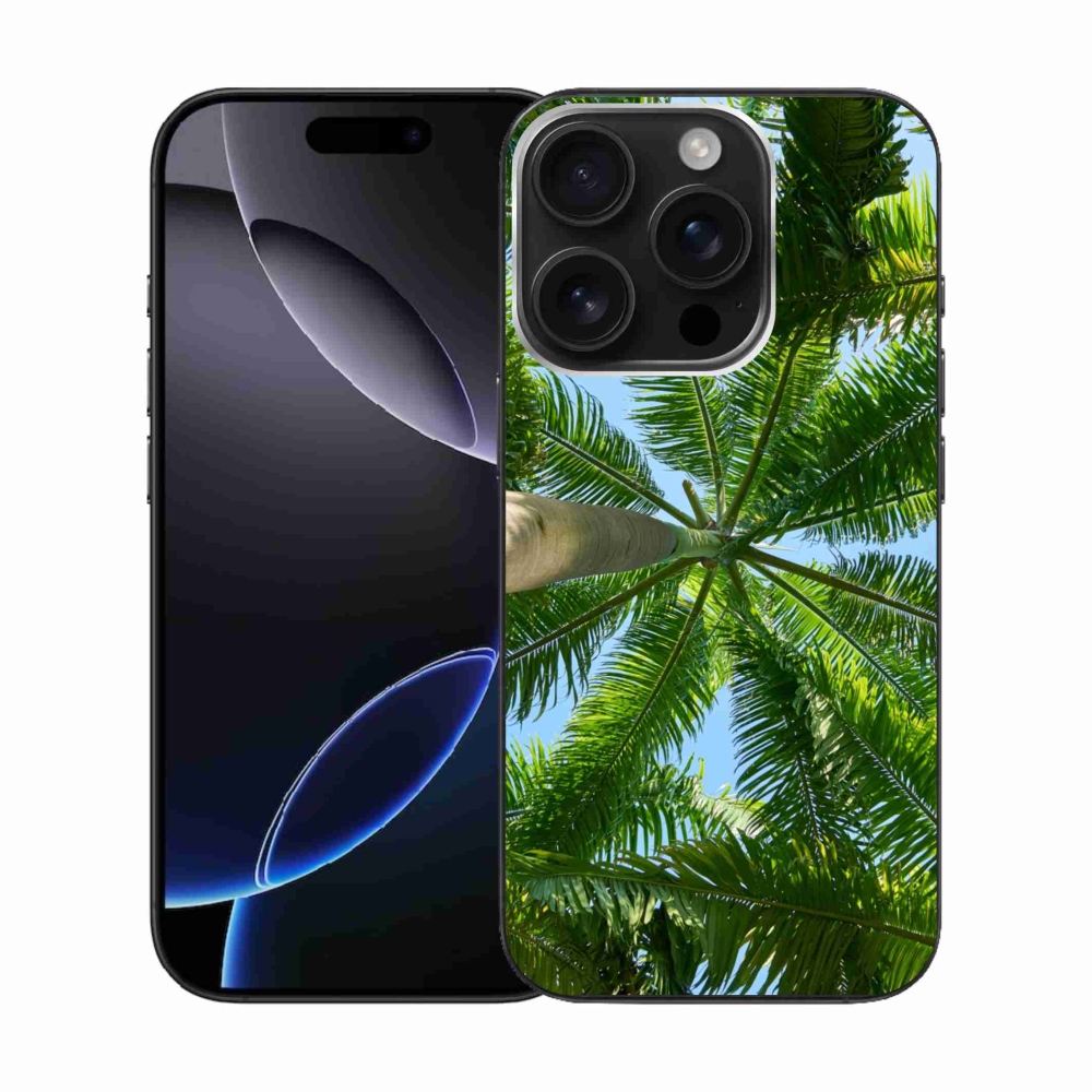 Gelový kryt mmCase na iPhone 16 Pro - palmy