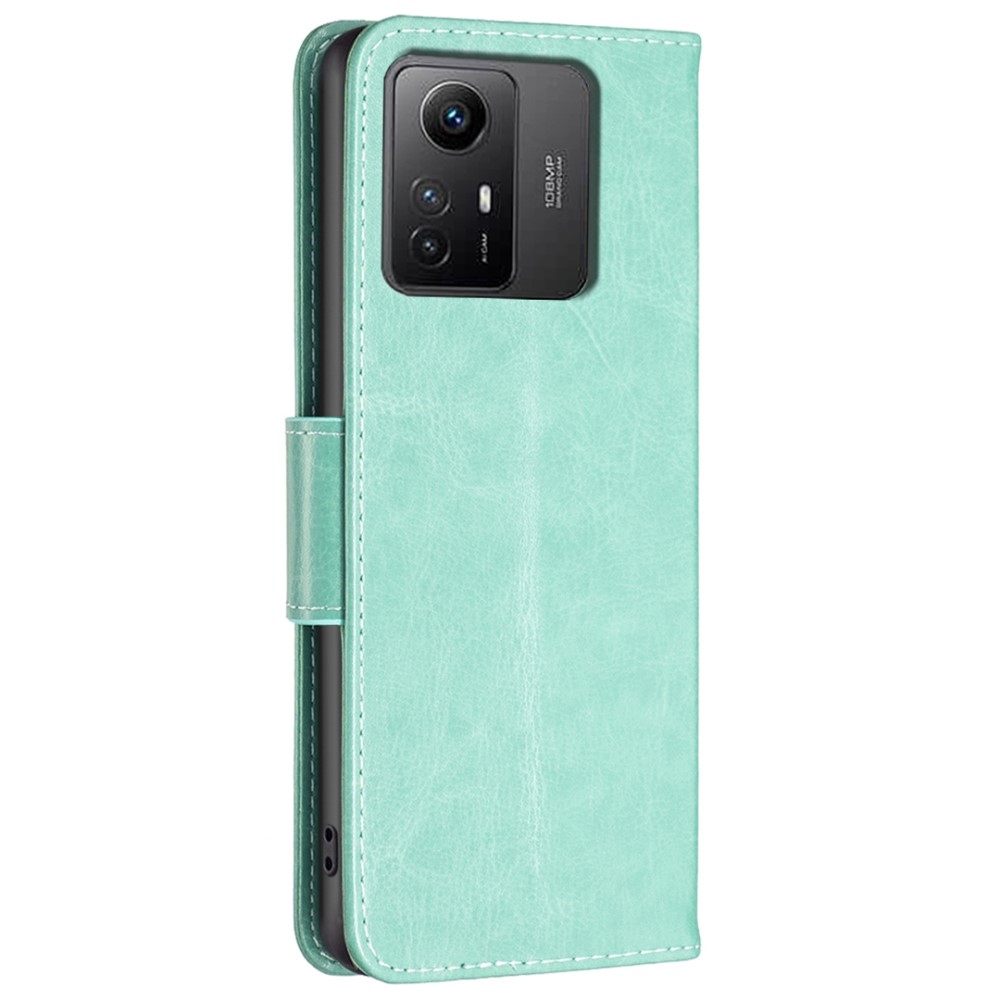 Butterfly knížkové pouzdro na Xiaomi Redmi Note 12S - modrozelené