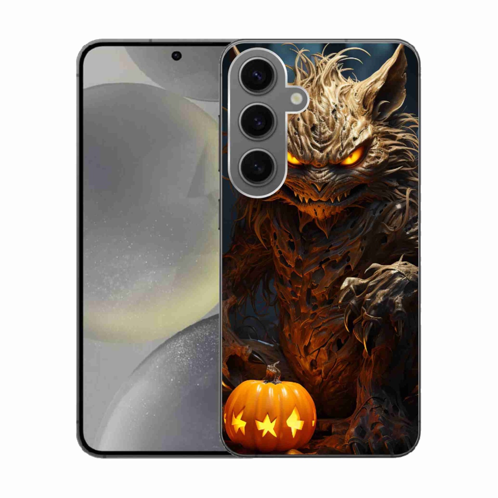 Gelový kryt mmCase na Samsung Galaxy S24 - halloweenská příšera