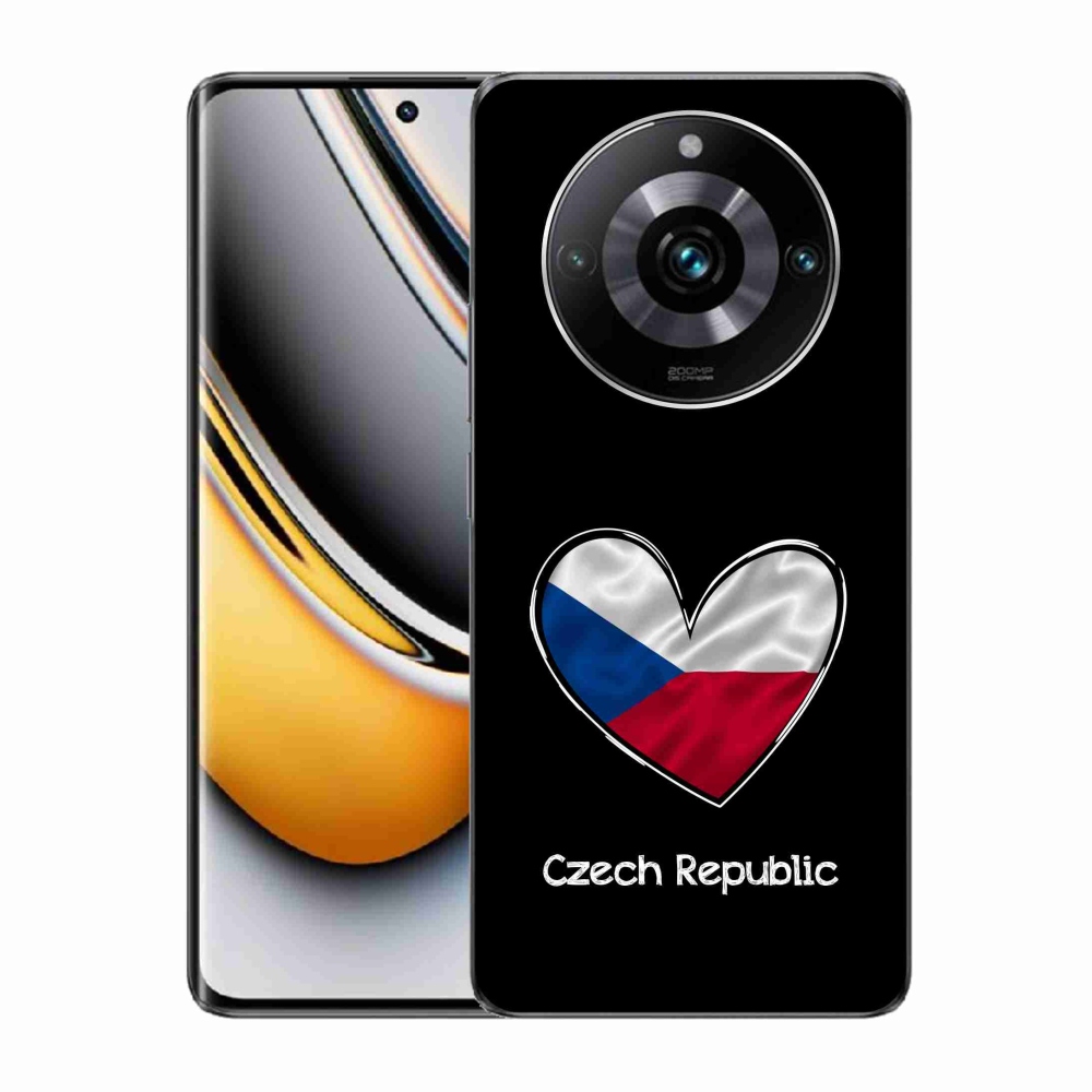 Gelový kryt mmCase na Realme 11 Pro/11 Pro+ - vlajka srdce černé pozadí