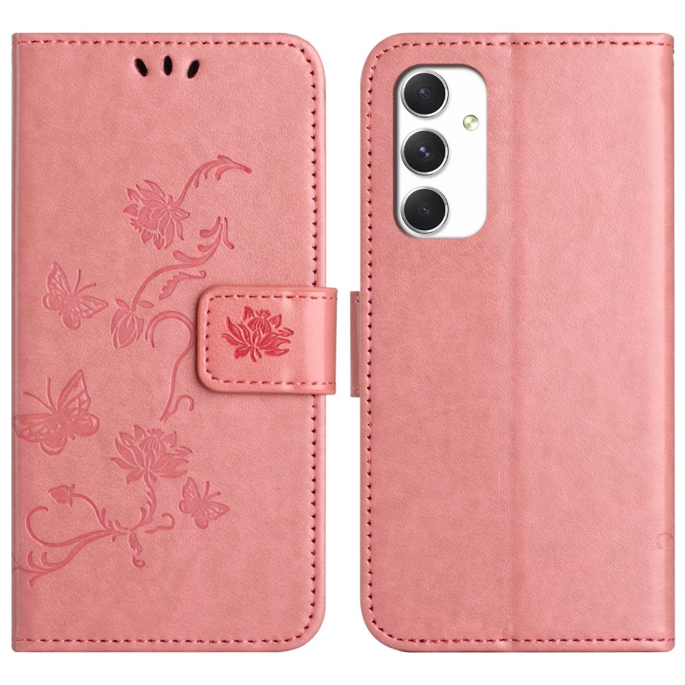 Flower knížkové pouzdro na Samsung Galaxy A16 4G/5G - růžové