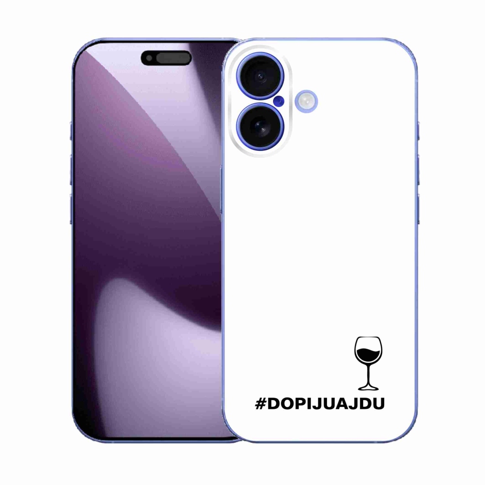Gelový kryt mmCase na iPhone 17 - vinný motiv bílé pozadí