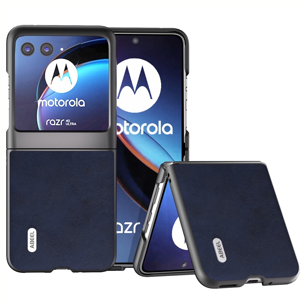 ABEEL plastový obal s pevnými zády na Motorola Razr 40 Ultra 5G - modrý