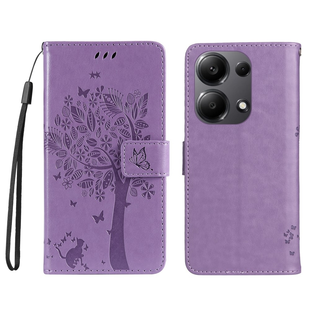 Trees knížkové pouzdro na Xiaomi Redmi Note 13 Pro 4G/Poco M6 Pro - světlefialové