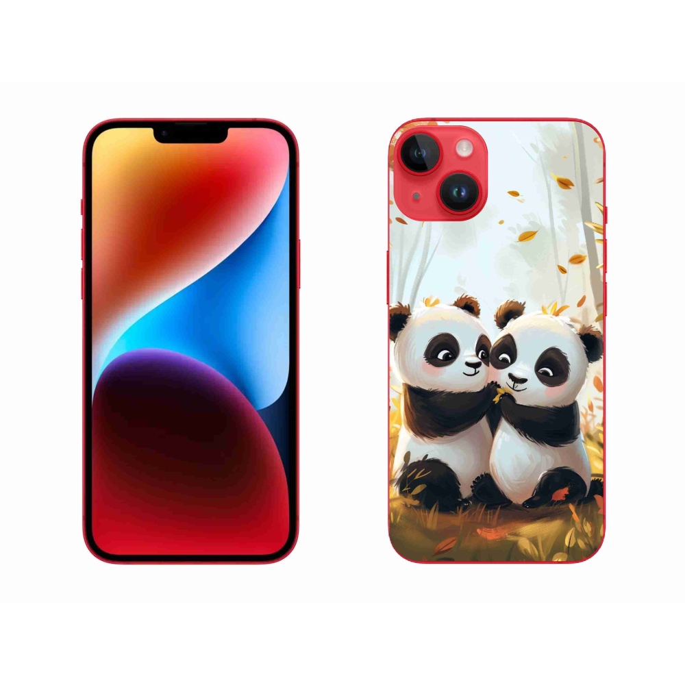 Gelový kryt mmCase na iPhone 14 Plus - pandy