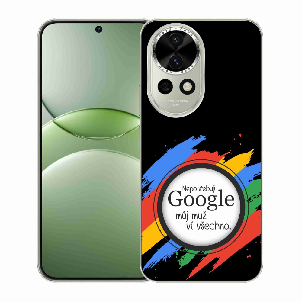 Gelový kryt mmCase na Huawei Nova 13 5G - muž ví všechno černé pozadí