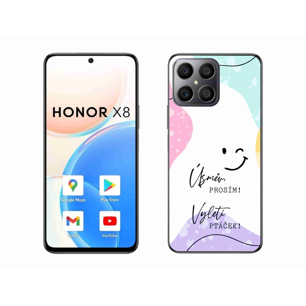 Gelový kryt mmCase na Honor X8 4G - vtipný text 4 bílé pozadí