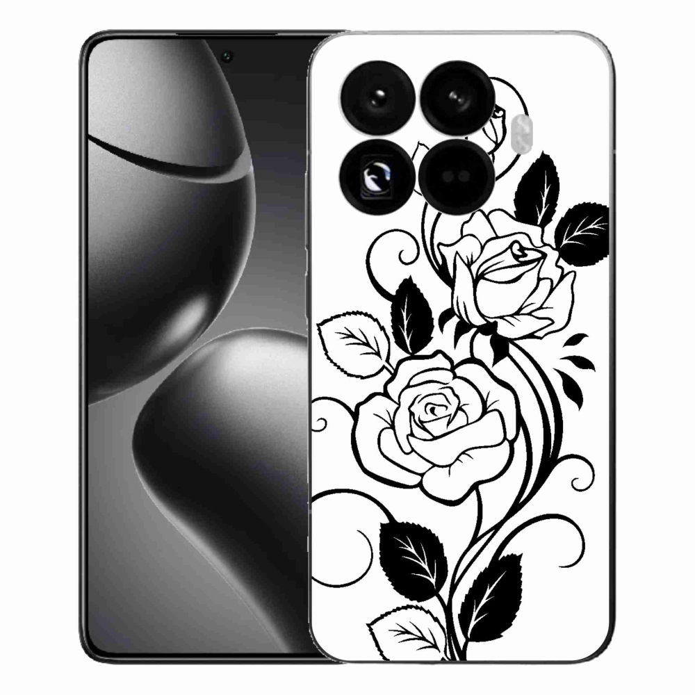 Gelový kryt mmCase na Xiaomi 15T Pro - černobílá růže