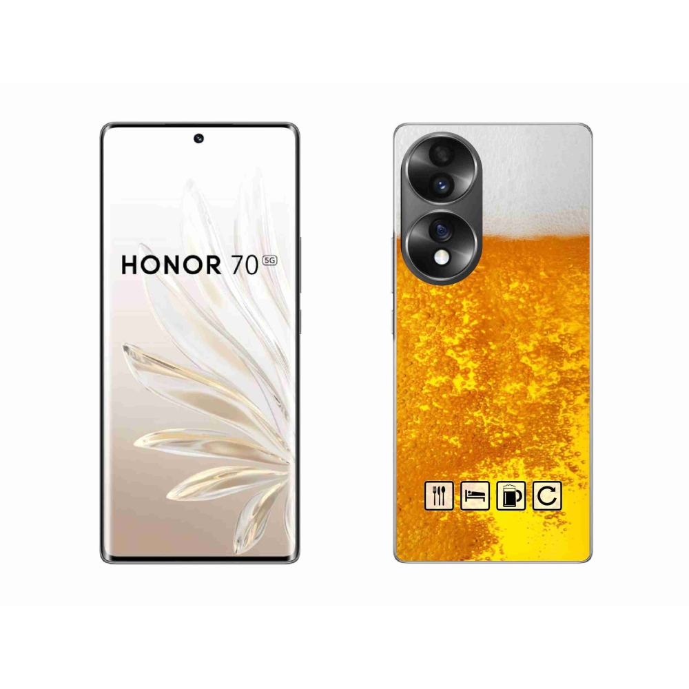 Gelový kryt mmCase na Honor 70 - pivní motiv 3