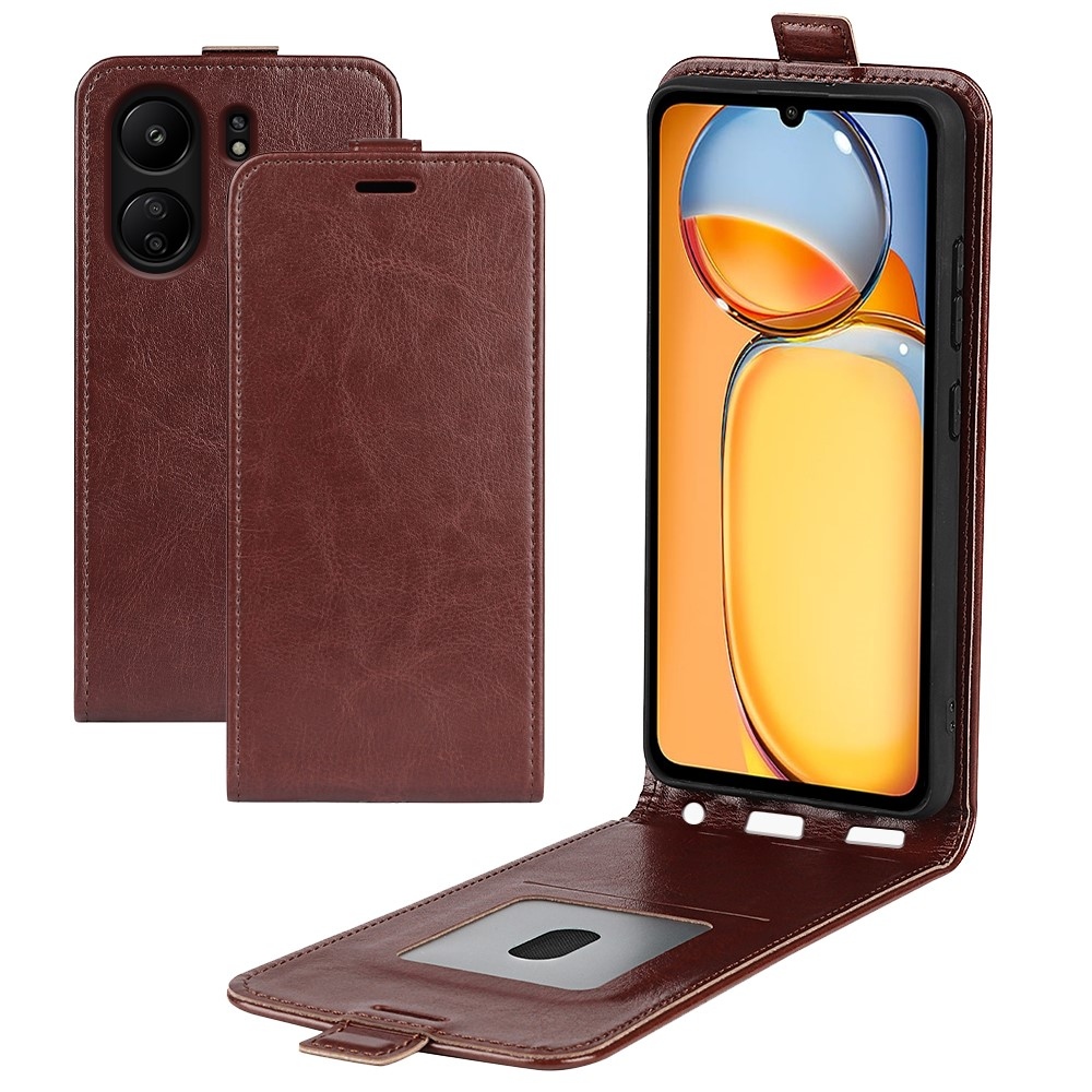 Vertical knížkové pouzdro na Xiaomi Poco C65/Redmi 13C - hnědé