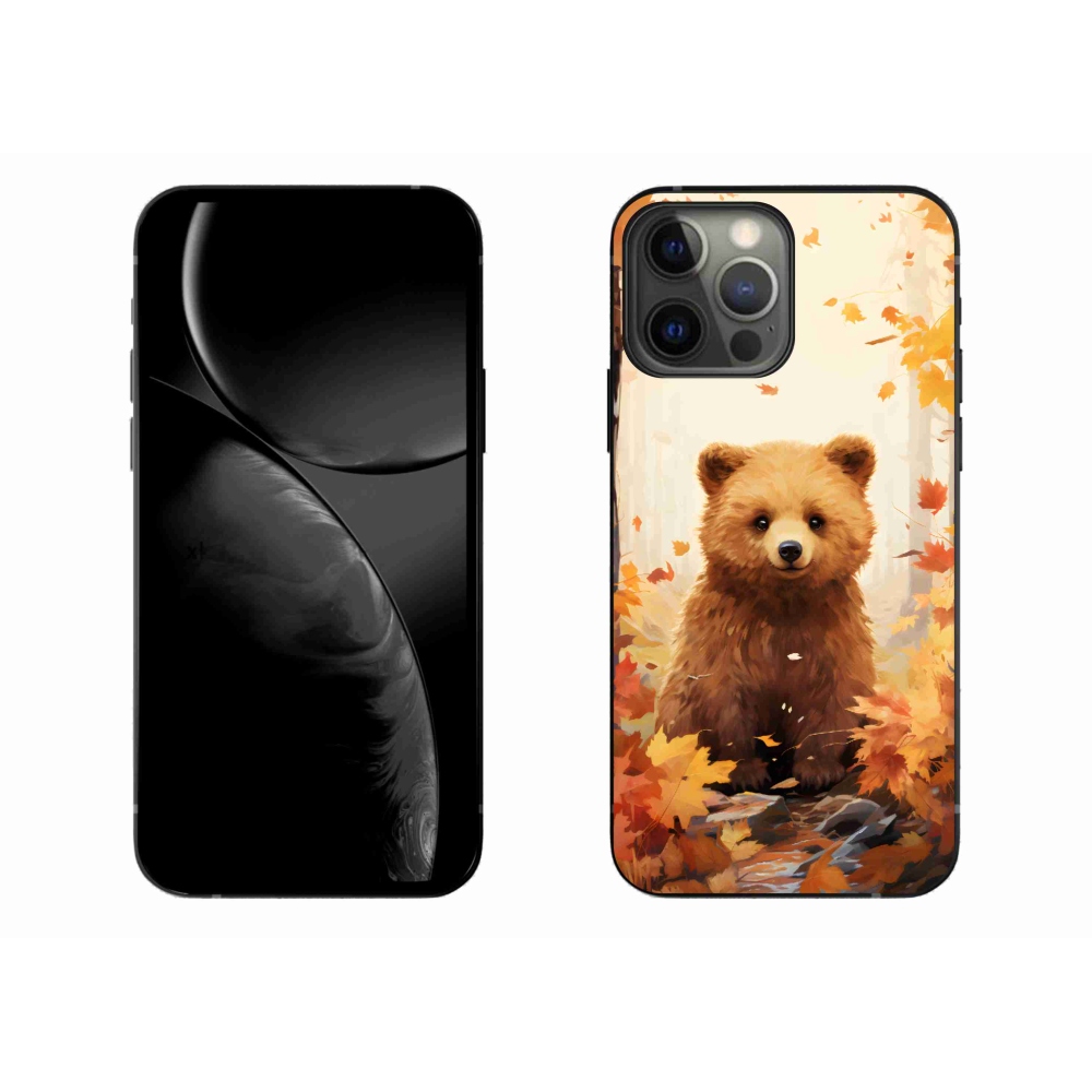 Gelový kryt mmCase na iPhone 13 Pro Max - medvěd v lese