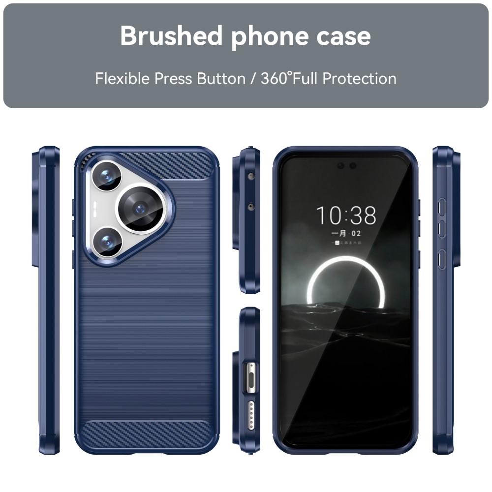 Carbon odolný gelový obal na Huawei Pura 70 Pro - modrý
