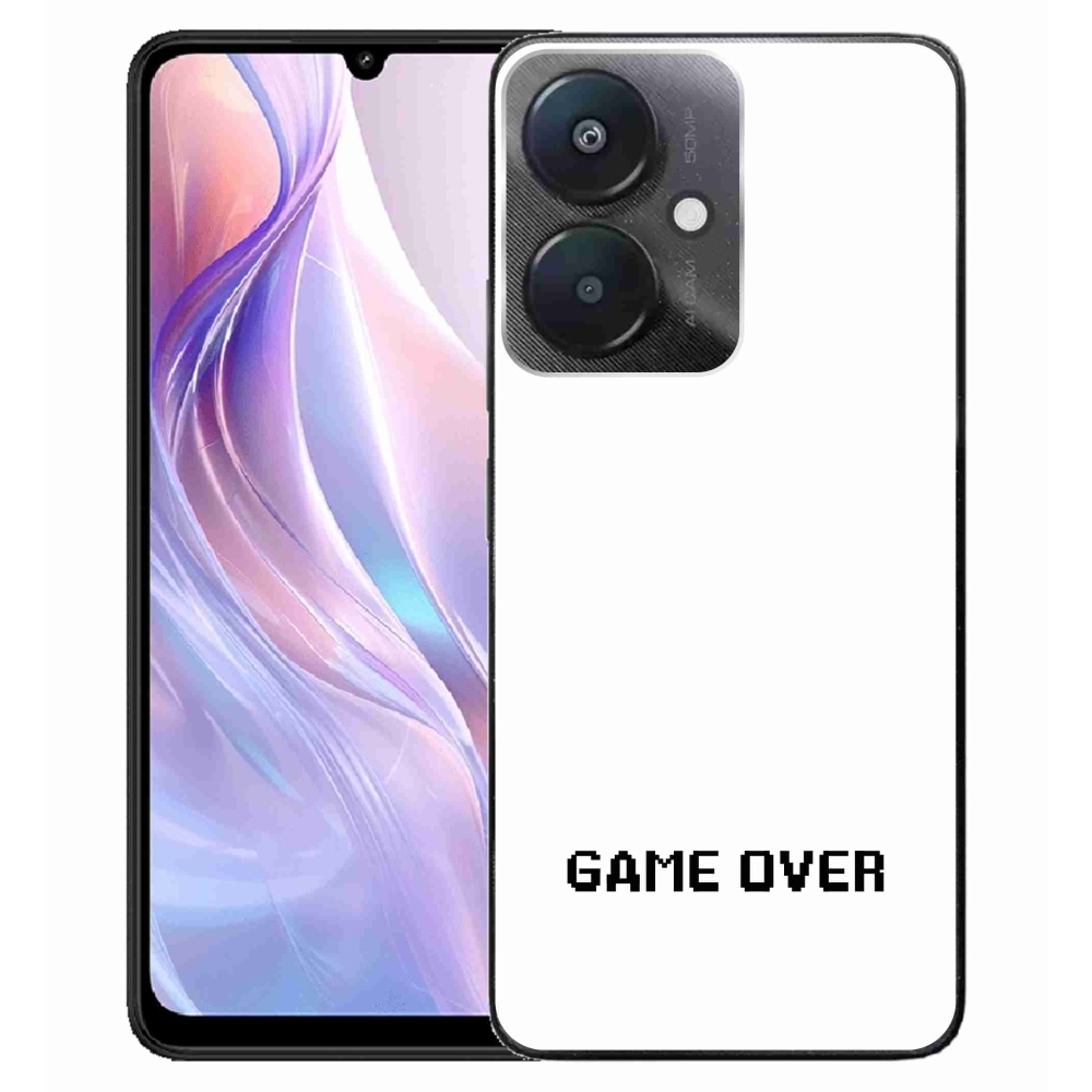 Gelový kryt mmCase na Xiaomi Redmi 13C 5G  - game over bílé pozadí