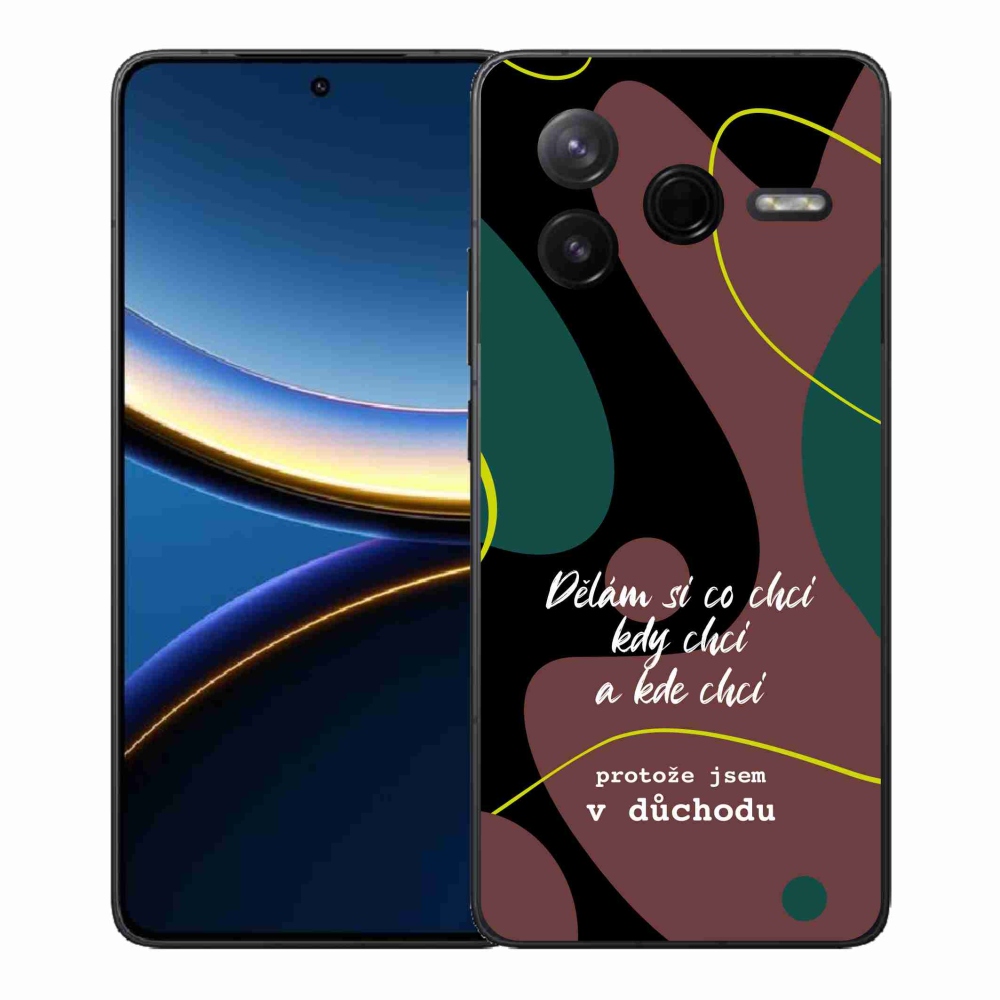 Gelový kryt mmCase na Xiaomi Poco F7 Pro - vtipný text 10 černé pozadí