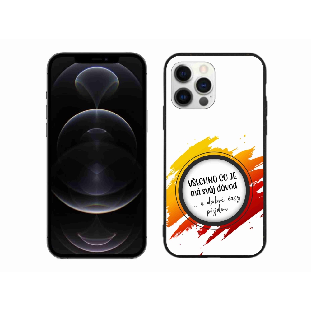 Gelový kryt mmCase na iPhone 12 Pro Max - citát 3 bílé pozadí