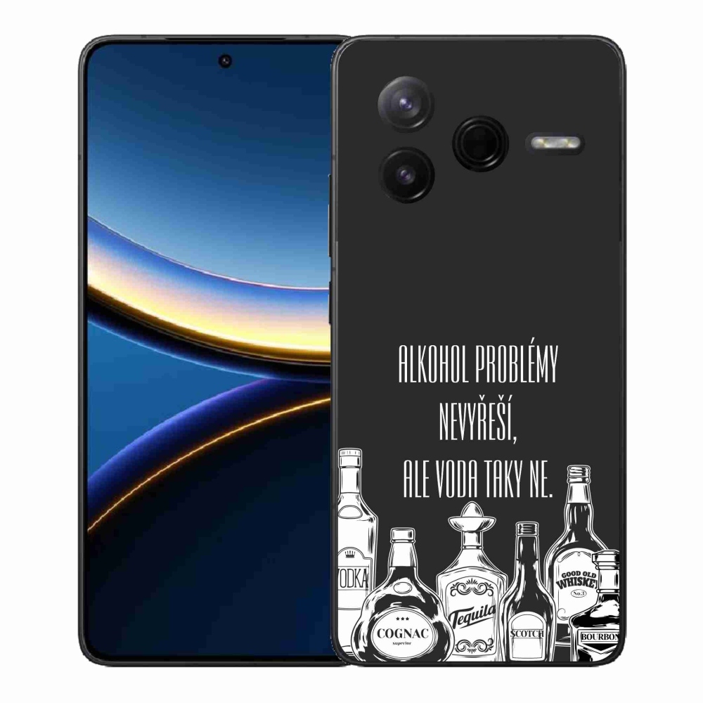 Gelový kryt mmCase na Xiaomi Poco F7 Pro - vtipný text černé pozadí