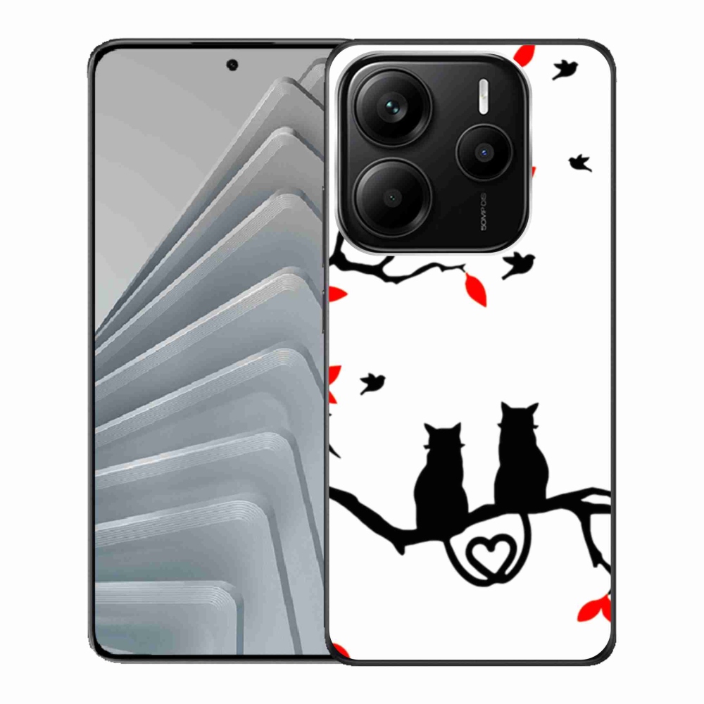 Gelový kryt mmCase na Xiaomi Redmi Note 14 5G - kočičí láska