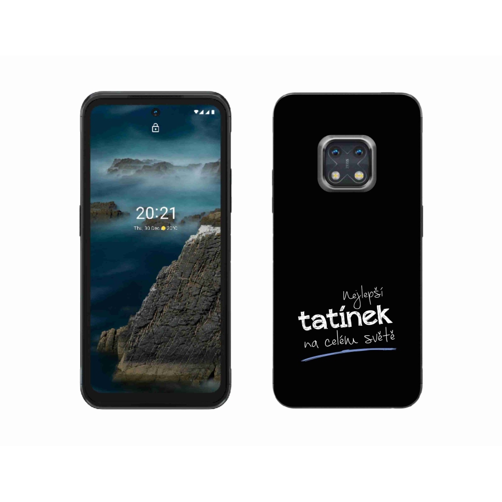 Gelový kryt mmCase na Nokia XR20 - nejlepší tatínek 4 černé pozadí