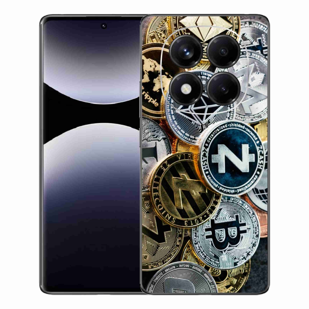 Gelový kryt mmCase na Xiaomi Redmi Note 14 Pro - kryptoměny