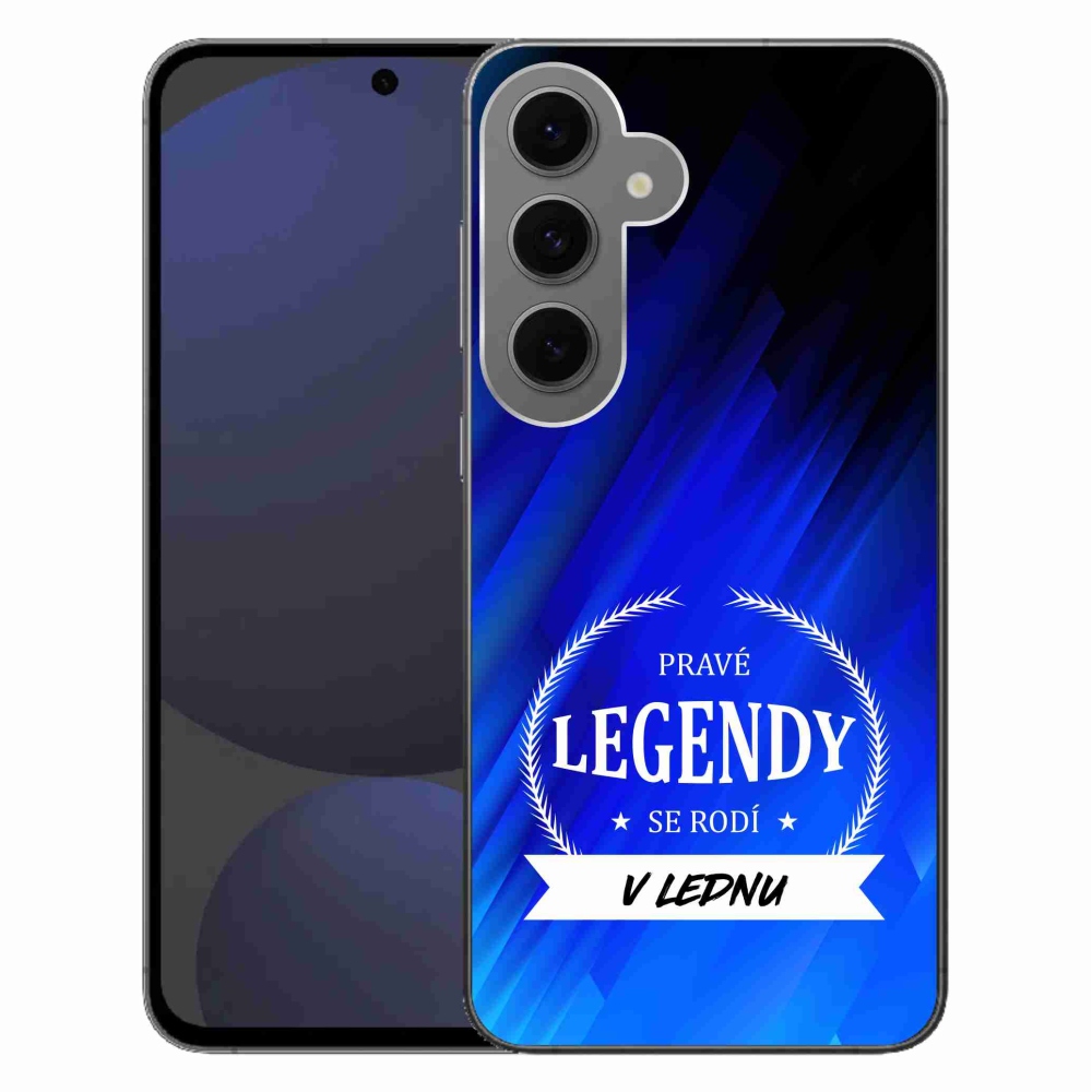 Gelový kryt mmCase na Samsung Galaxy S24 FE - legendy v lednu modré pozadí