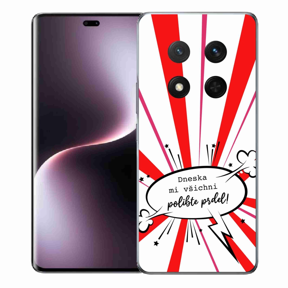 Gelový kryt mmCase na Honor Magic 7 Lite 5G - vtipný text 15 bílé pozadí